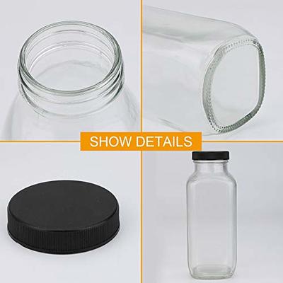 Glass Water Bottles Stainless Steel Leak Proof Lid Soda Lime Reusable  Drinking Bottle Sauce Jar Juice