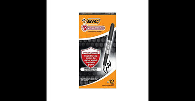 Bic GPMU11BK Marking Tuxedo Black Ultra-Fine Tip Permanent Marker - 12/Pack