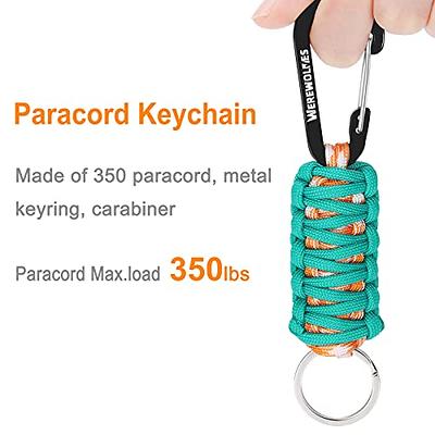 WEREWOLVES Paracord Keychain with Carabiner, Paracord Lanyard Clip