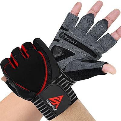 Beast Rage Gym Workout Gloves for Men, Cushion Padded Palm Grip for Weight Lifting Gloves Wrist Wraps Working Out More Exercise Pull Ups Hand