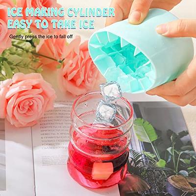 New Ice Cubes Maker Decompress Ice Lattice Cylinder Silicone Ice Molding.