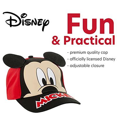 Disney Boys' Mickey Mouse Baseball Cap - 3D Ears Curved Brim Strap Back Hat  (4-7) Mickey Mouse Ears Blue 4-7 Years