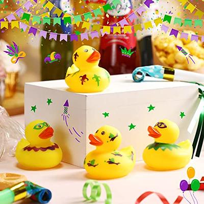 Glimin 300 Pack Little Rubber Ducks Colored Float Bath Toy Squeak Mini  Ducks Bulk Tiny Bathtub Toys for Baby Shower Birthday Gift Party Carnival