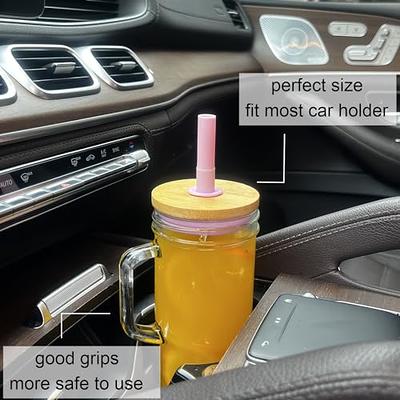 Reusable Double Layer Cup Lids With Reusable Straws Smoothie Juice