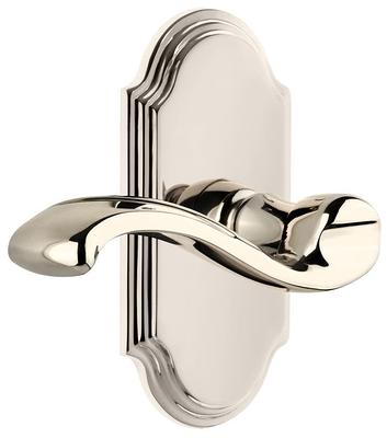 Aluminum Finish Commercial Door Handle Lever with Cam Plug - Right Handed