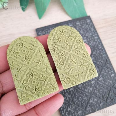 Embossing Stamp For Polymer Clay Floral Texture Plate Flower Debossing Acrylic  Stamps - Yahoo Shopping