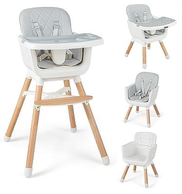 Gymax 4-in-1 Convertible Baby High Chair Infant Feeding Chair w/Adjustable  Tray Beige 