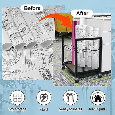 Fumingpal Blueprint Storage Rack Cart - 12 Slots Blueprint Holder Metal Blueprint  Rack with Wheels, Roll File Holder to Storage Poster Architectural Rolled  Maps, Metal Mobile Roll File Organizer - Yahoo Shopping
