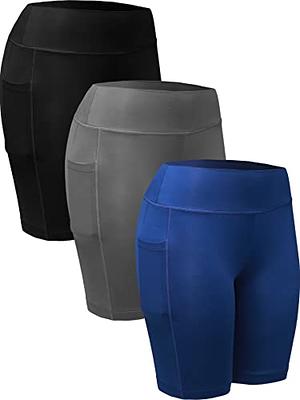 NELEUS Women's 3 Pack Tummy Control Workout Compression Shorts with  Pocket,9005,Black,Grey,Blue,US L - Yahoo Shopping
