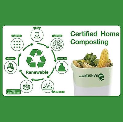 BEIDOU-PAC 100% Compostable Trash Bags, 3 Gallon Compost Bags Small Kitchen Trash  Bags with Handle, 100 Count Sturdy Biodegradable Garbage Bags Food Scrap  Waste Bags, ASTM D6400, US BPI Certified Handle tie