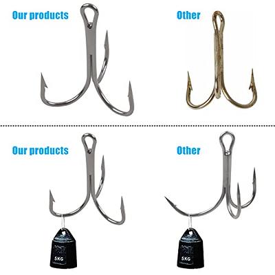 Cheap 30Pcs Fishing Treble Hook High Carbon Steel Hooks Strong