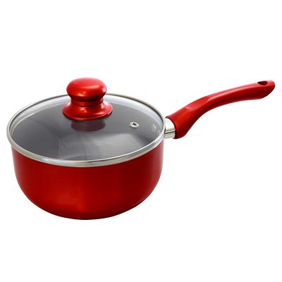 Safe-T-Grip 2.3-Quart Ceramic Nonstick Saucepan with Lid and Spoon