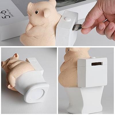 Resin Piggy Bank for Kids Counter Savings Bank Real Money Piggy