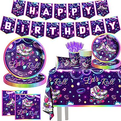 Roller Skating Party Supplies,Roll Theme Birthday Decoration,142 PCS Let's  Roll Happy Birthday Supplies Include Plates Napkins Cups for Birthday Party,Serve  for 20 Guests - Yahoo Shopping