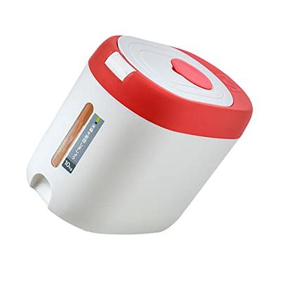 VEVOR Ingredient Bin 10.5+6.6 gal. Rice Storage Container with Wheels Double Flour Bins with Flip Lid Scoops, Pack-2