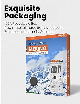 Merino Wool Base Layer Set for Women 100% Merino Wool Thermal Underwear Set