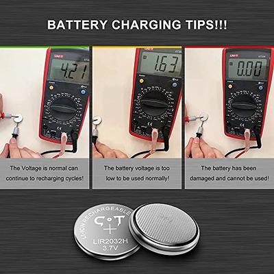 CT-ENERGY Lithium Rechargeable Coin Cells Battery Charger with 4-Pack 3.7V  High Capacity 70mAh LIR2032H Rechargeable Button Batteries,Replace CR2032  3V Battery - Yahoo Shopping