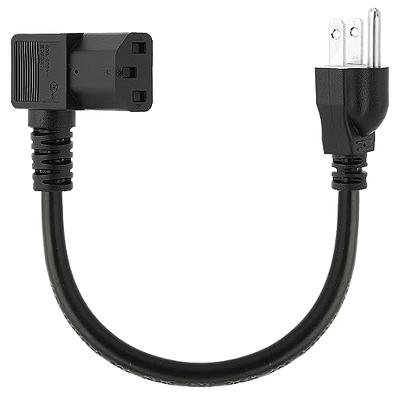 1-Feet Nema 5-15P to IEC 320 C13 Right Angled Power Cord,US 3