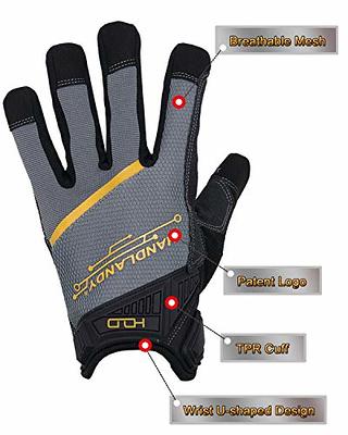 Handlandy Bulk Work Gloves for Men Pack of 12 Touch Screen Flexible Br