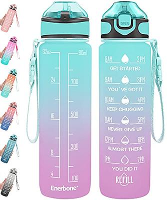 Enerbone 32 oz Water Bottle with Times to Drink and Straw, Motivational  Drinking Water Bottles with Carrying Strap, Leakproof BPA & Toxic Free,  Ensure You Drink Enough Water for Fitness Gym Outdoor