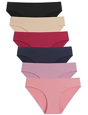 Caterlove Women's Seamless Underwear No Show Stretch Bikini Panties Silky Invisible  Hipster 6 Pack (A, X-Large) - Yahoo Shopping