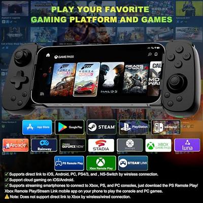 Bluetooth Mobile Gamepad Wireless Game Controller for  PS4/Switch/Android//Xbox/iOS MFI/Cloud Game, Red & Blue