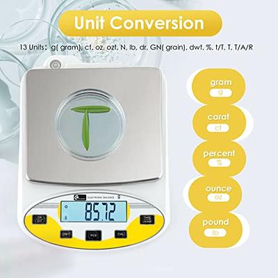 CGOLDENWALL Precision Lab Scale Digital Analytical Balance Laboratory  Balance Jewelry Scale Scientific Scale 0.01g Accuracy 110V (5000g, 0.01g)