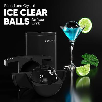 Premium Clear Ice Ball Maker Mold - Whiskey Ice Ball Maker Large 2.4 Inch -  Crystal Clear Ice Maker Sphere - Sphere Ice Mold Maker - Clear Ice Mold for  Clear Sphere