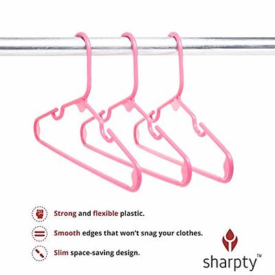 Sharpty White Plastic Hangers, Plastic Clothes Hangers Ideal for Everyday  Use, Clothing Hangers, Standard Hangers (60