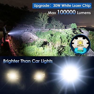 YIDUOZHH Flashlights High Lumens Rechargeable,100000 Lumen Brightest Led  Flashlight,Super Bright Flash Lights Battery Powered Powerful Handheld  Tactical Flashlights for Emergencies Camping - Yahoo Shopping