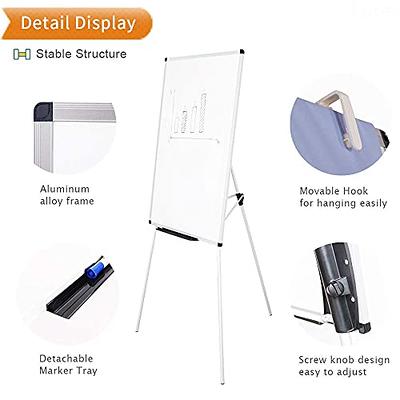 VIZ-PRO Dry Erase Board/Whiteboard, Non-Magnetic, 60 L x 48 W, Wall Mounted Board for School Office and Home