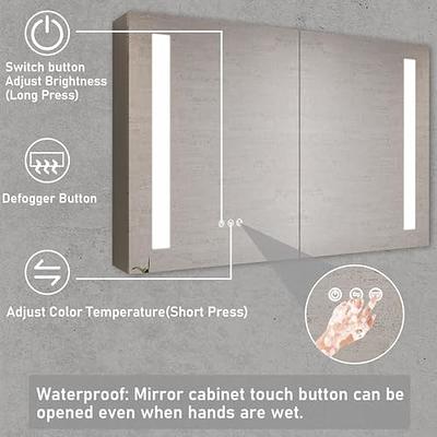 Dropship 36x26 Inch Aluminum Bathroom Medicine Cabinet, Adjustable