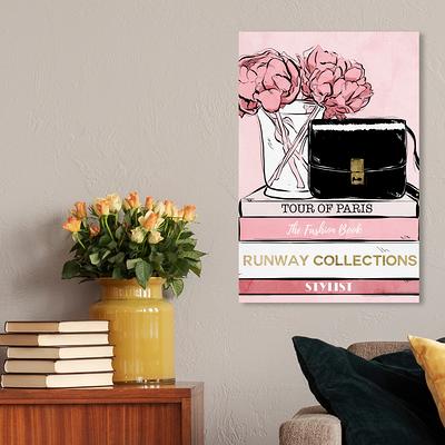 Oliver Gal Fashion and Glam Wall Art Framed Canvas Prints 'Doll Memories -Details Bag' Handbags - Brown, Brown - 24 x 24 - Gold
