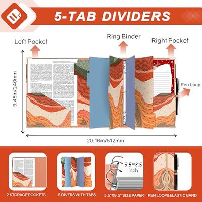 Page Protector Sleeves for Small 5.5 x 8.5in 3 Ring Binders