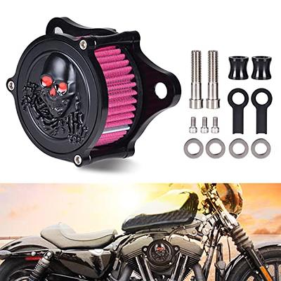 Motorcycle CNC Air Cleaner Intake Filter Kit For Harley Sportster XL883  XL883N XL883R XL1200 Iron 883 Forty Eight XL1200X 2004-2018 CNC 3D Skeleton  Reuseable (Air Filter Kit) - Yahoo Shopping