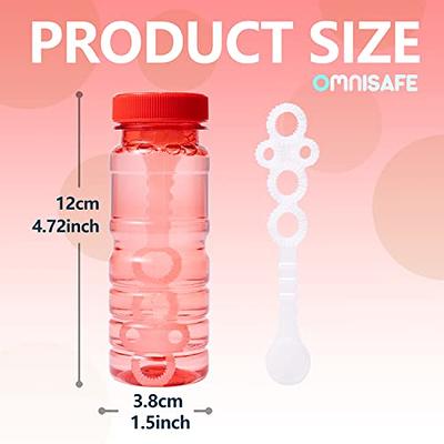 Big Bubble Bottle 12 Pack - 4oz Blow Bubbles Solution Novelty Summer Toy -  Activity Party Favor Assorted Colors Set