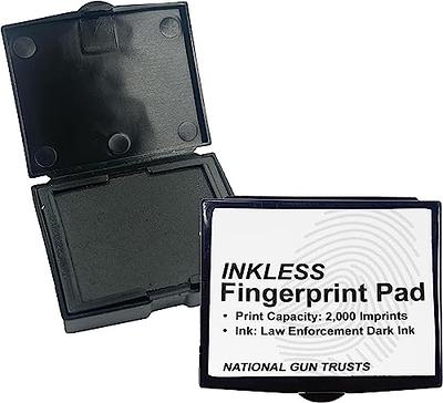 Fingerprint Ink Pad - Law Enforcement Dark Inkless Fingerprint Ink Pad - Black  Stamp Ink - Yahoo Shopping