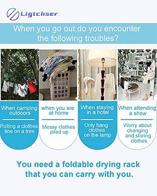 Travel Folding Clothes Hanger, Space Saver Indoor Clothes Drying Rack,  Compact & Portable, Suitable For Travel, Business, Hotel, Outdoor & Camping