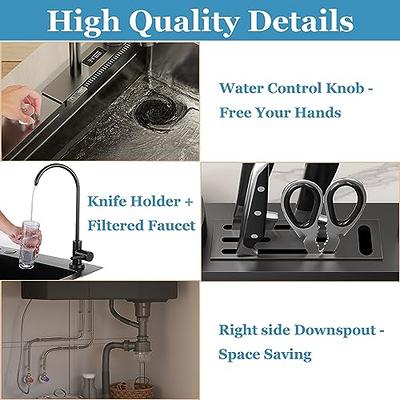 Waterfall Workstation Kitchen Sink Set With Digital Temperature – FLAME AND  FLAVOR