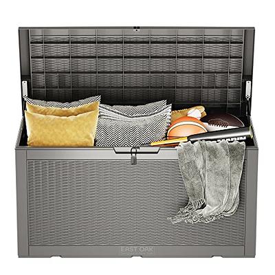 Keter Capri Rattan Resin 80-Gal Outdoor Storage Plastic Deck Box