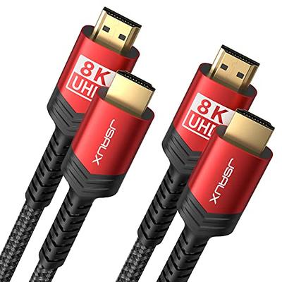  8K HDMI 2.1 Cable 2 FT, Real Certified 48Gbps Ultra High Speed HDMI  Cable, Ultra HD Braided Cord, Supports 8K@60Hz 4K@120Hz, eARC, HDR, HDCP  2.3, for Laptop, Monitor, Switch, PS5/PS4, Xbox