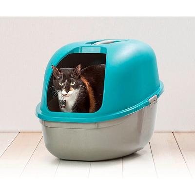 Medario Cat Litter Box with Cat Litter Mat and Scoop, Large Foldable Litter  Box with Lid, Front Entry Top Exit Kitty Litter Box, Odor Control Easy Clean  (Blue) - Yahoo Shopping