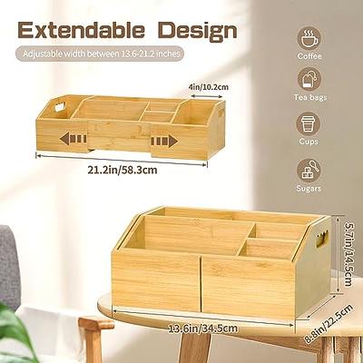 D.S.Exthefic Coffee Station Organizer for Countertop, Large Capacity Coffee  K Cup Pods Holder with Handle, Bamboo Coffee Tea Bar Accessories Storage  Basket for Office Counter Farmhouse Decor - Yahoo Shopping