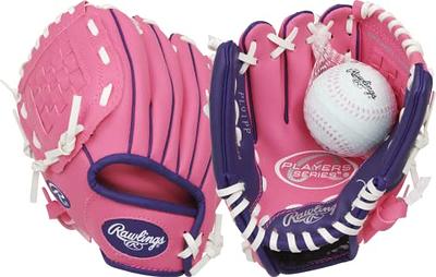 Rawlings Youth Players Series 9" Baseball Glove Left Hand Throw Pink/Purple