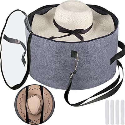 Round Hat Storage Box, Portable Felt Travel Hat Boxes for Women & Men with  Translucent Dustproof Lid…See more Round Hat Storage Box, Portable Felt