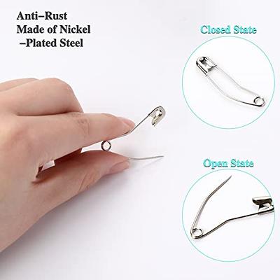 100Pcs Small Safety Pins for Clothes Black Bulk Pin for Quilting