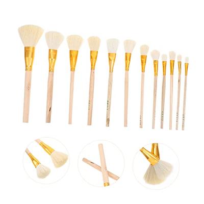 Mister Rui - Chalk Wax Paint Brush, 3pcs, Chalk Paint Brushes for Furniture,  Small Wax Brush for Chalk Paint, Acrylic Paint, Milk Paint, Natural  Bristles Stencil Brushes, No Shedding