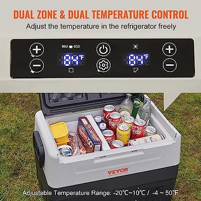 VEVOR Car Refrigerator, 12 Volt Car Refrigerator Fridge, 37 QT/35 L Dual  Zone Portable Freezer, -4℉-50℉ Adjustable Range, 12/24V DC and 100-240V AC Compressor  Cooler for Outdoor, Camping, Travel, RV - Yahoo Shopping