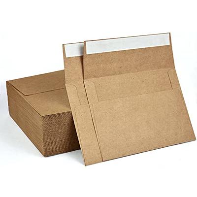 Eupako A6 Brown Envelopes 4X6, 100 Pack Self Seal Envelopes for