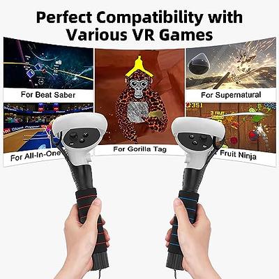 AMVR Handle Attachments Compatible with Meta/Oculus Quest 3 Controller  Accessories, Controller Extension Grips for VR Game Gorilla Tag Long Arms